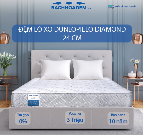 Đệm lò xo Dunlopillo Diamond Grande- New