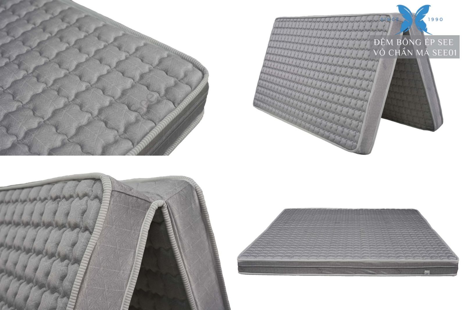 Đệm Bông Ép See Vỏ Chần Foam